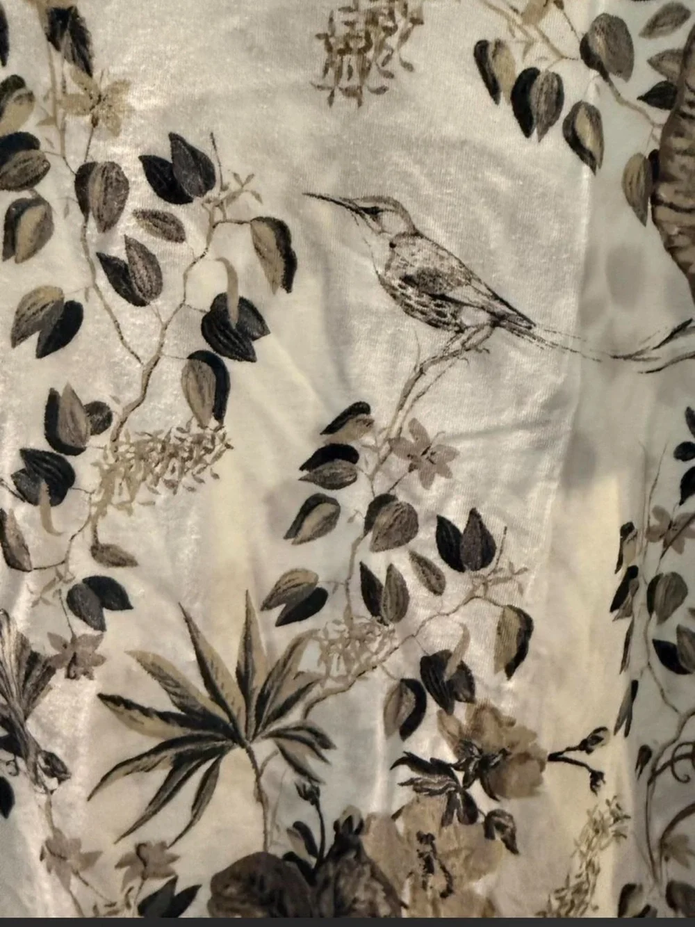 🔥 INSTANT VIBES 🔥 INC International Concepts Beige Botanical Floral Tee large